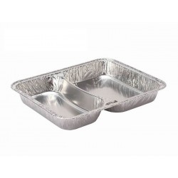 VASCHETTA ALLUMINIO DOPPIO SCOMPARTO 50 PZ