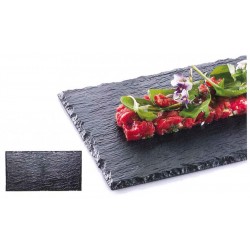 PIATTO ROCK MEDIUM NERO 22X14 CM 10 PZ