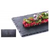PIATTO ROCK MEDIUM NERO 22X14 CM 10 PZ