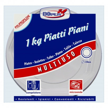 PIATTO PIANO RIGIDO PER MICROONDE 1 KG