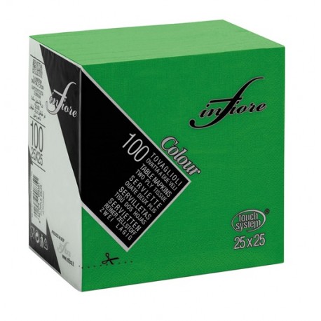 TOVAGLIOLO 25X25 DOPPIO VELO 100 PZ VERDE